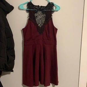 Maroon Formal Short Dress